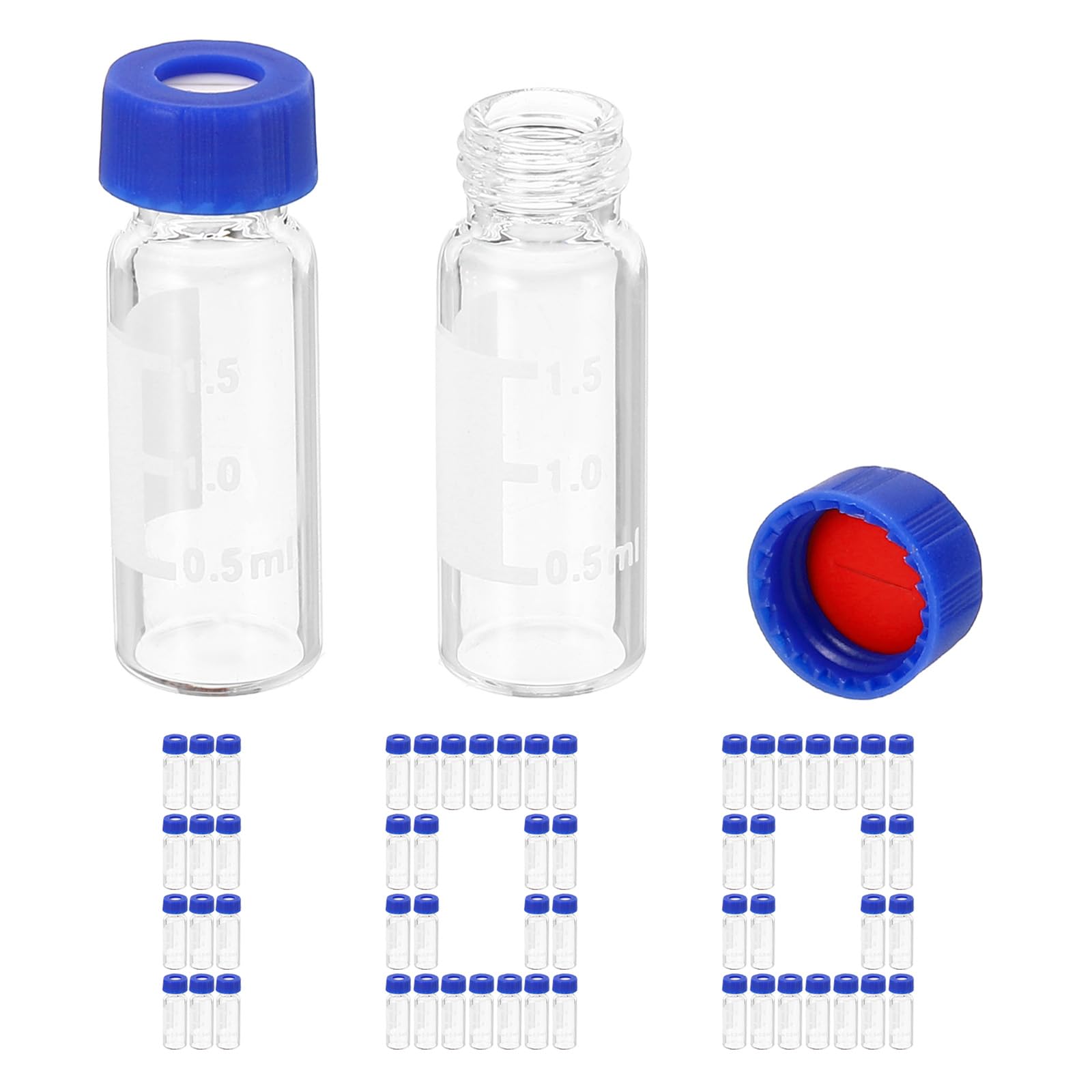 Screw Vial Set & Cap Pre-Slit